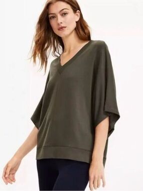 Lou & Grey Olive V-Neck Relaxed Dolman Top